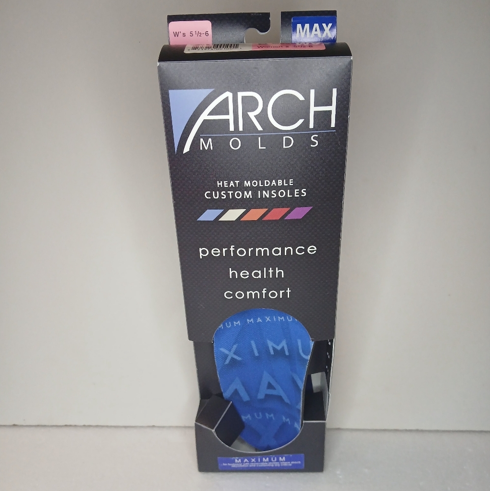 Maximum Arch Molds Heat Modable Custom Insoles W 5.5-6